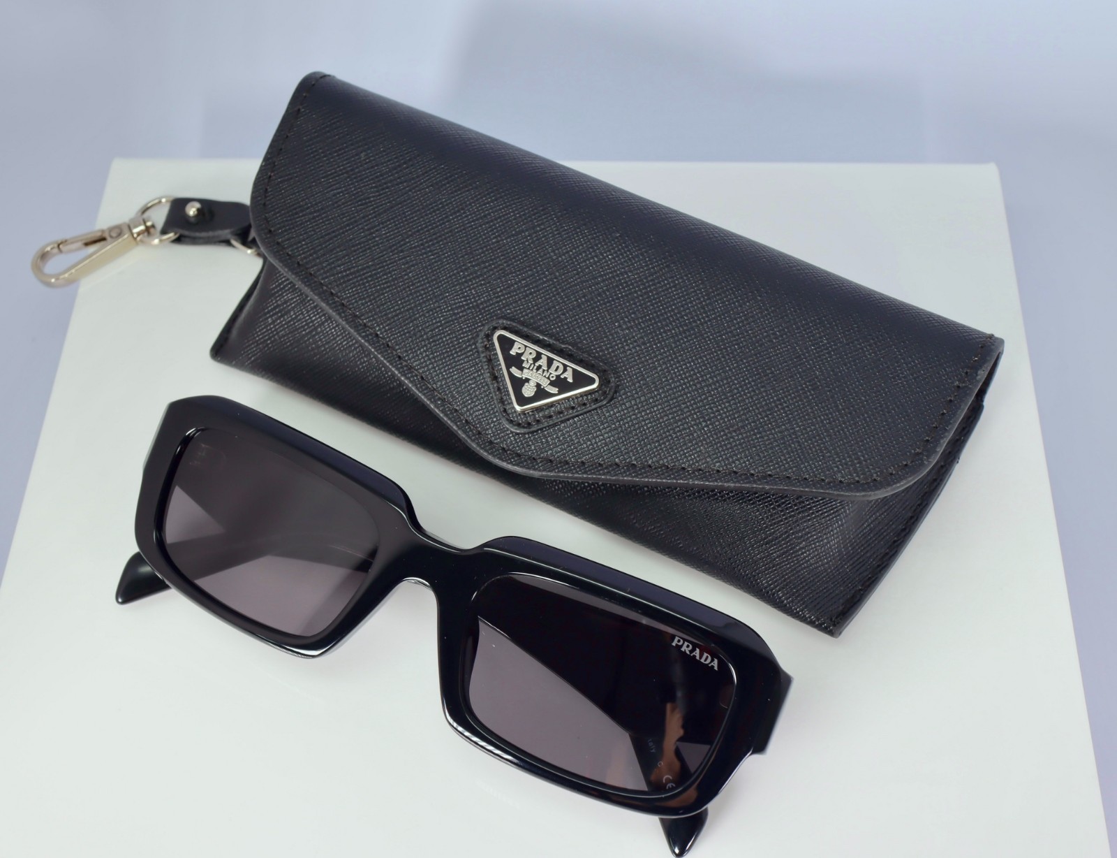 Prada Line PS 27ZS 16K08Z Men’s Square Sunglasses in Black with Gray Lens