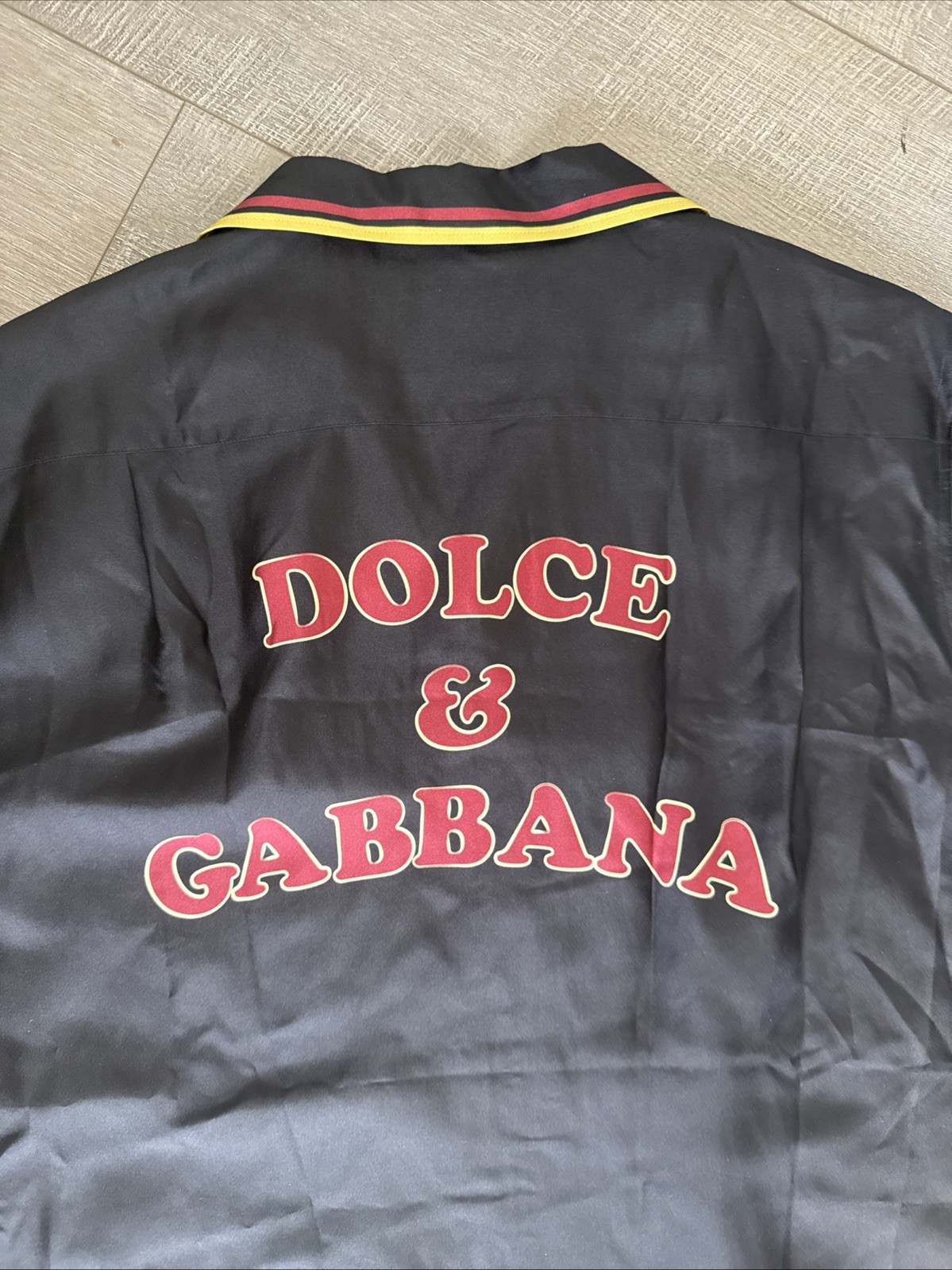 Dolce & Gabbana Silk Pin Up “Come Here” Hawaiian Shirt PTP 25” IT 42