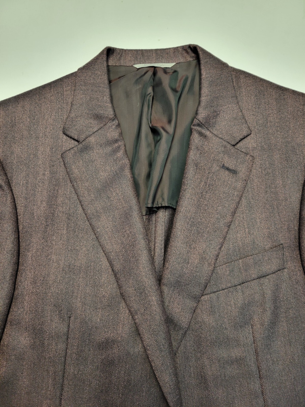 $2395 CANALI EXCLUSIVE Herringbone CASHMERE SILK Sport Jacket 48R EU 58 Purple