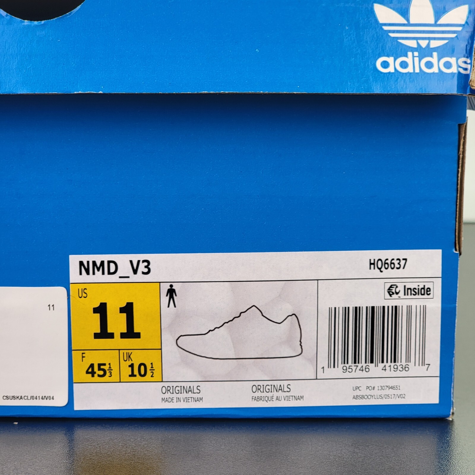Adidas NMD V3 Boost Shoes Men’s Size 11 Black Blue Athletic Running Sneakers