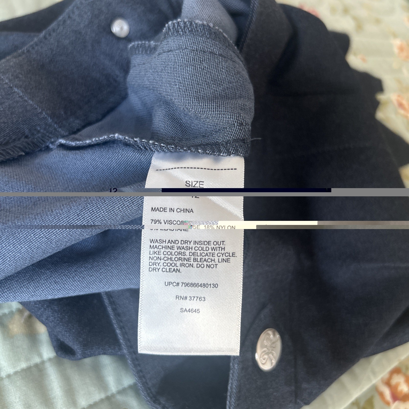 Rafaella Blue Women’s Stretch Comfort Waistband Bermuda Shorts Size 12 NWOT