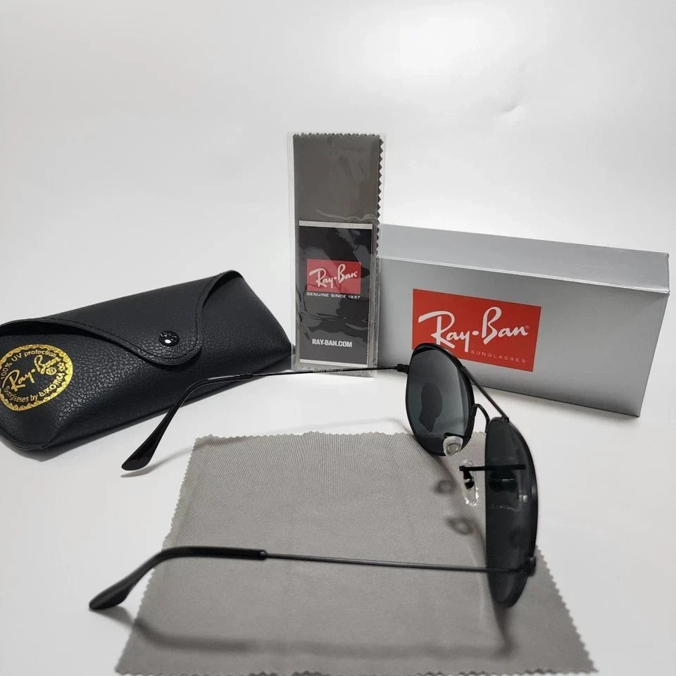 Ray-Ban RB3025 Aviator Sunglasses W0879 Gunmetal Frame Grey Lens 58mm New