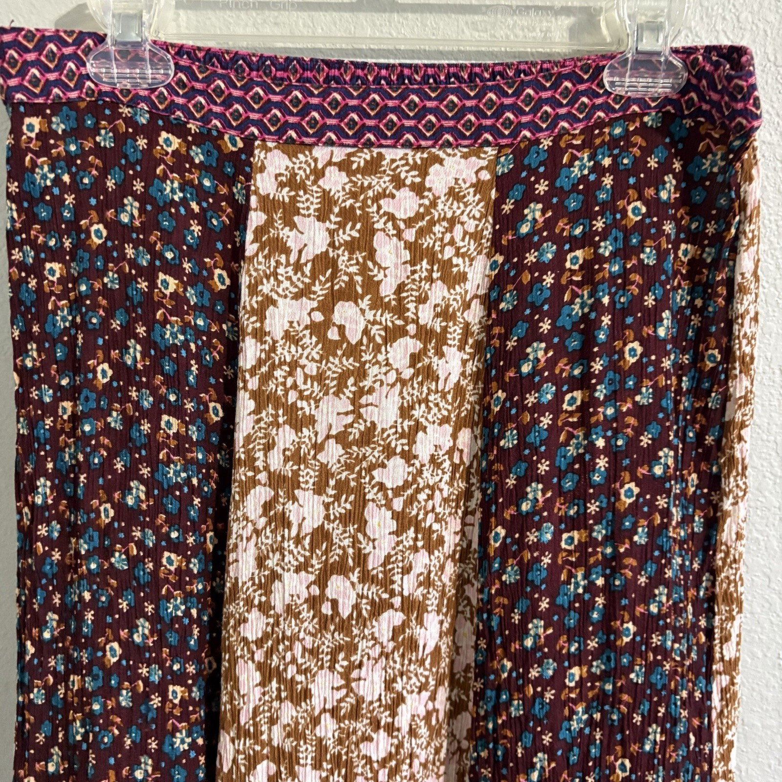 Natural Life Boho Patchwork Maxi Skirt Sz L Boho Festival Peasant Cottagecore