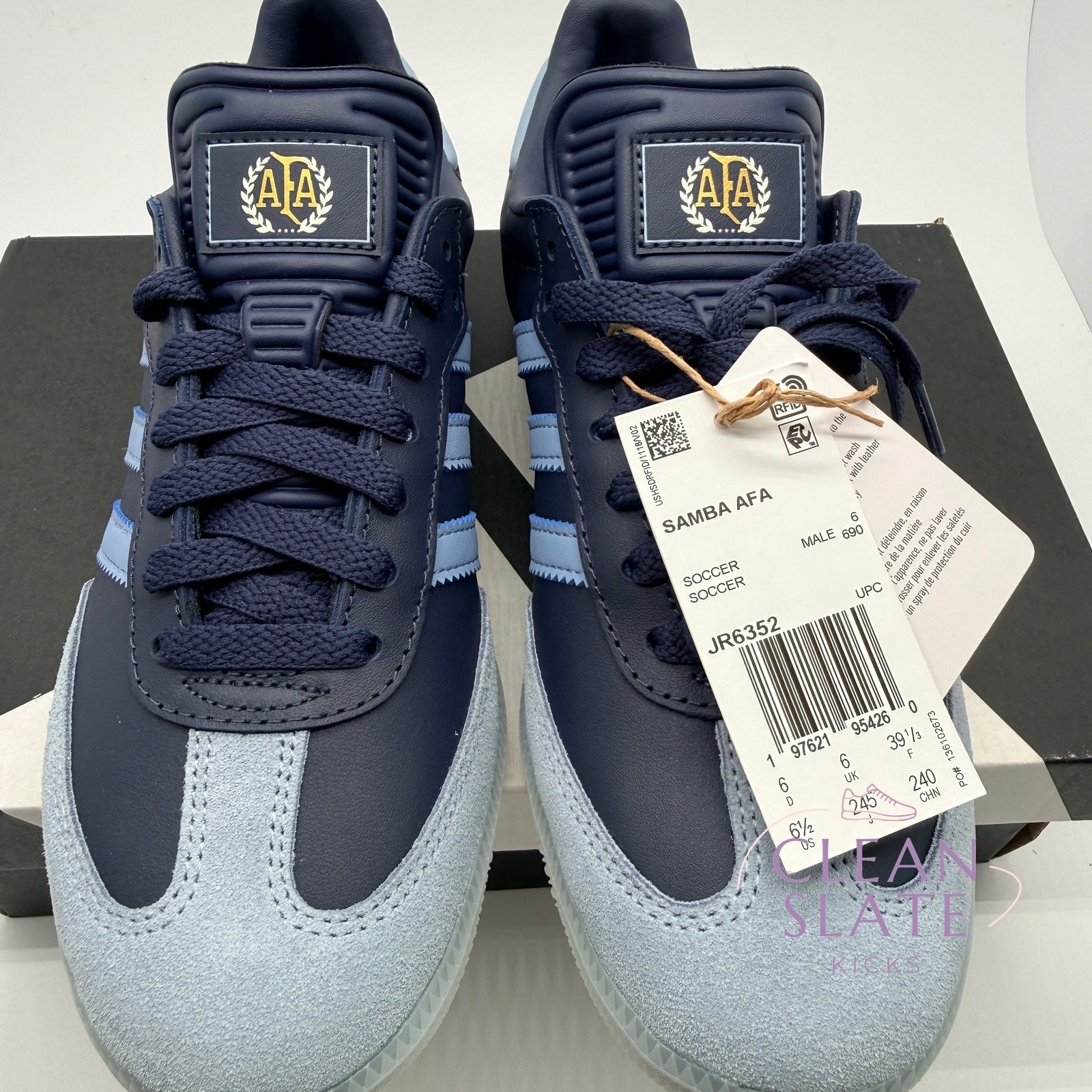 Adidas Samba AFA Argentina 50th Navy Gold Men’s 6.5 NIB