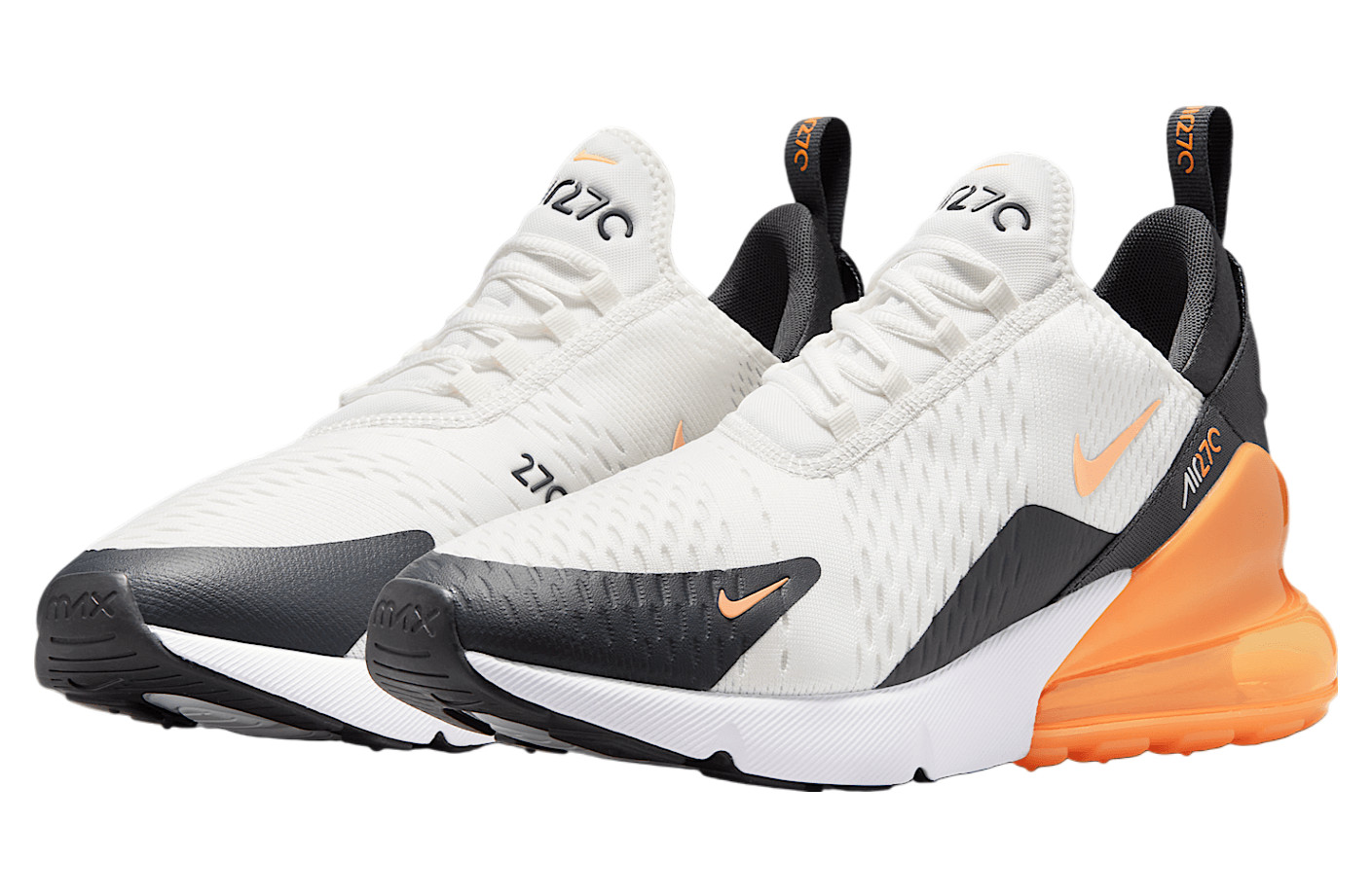 Nike Air Max 270 Summit White Laser Orange Black AH8050-114 Men’s