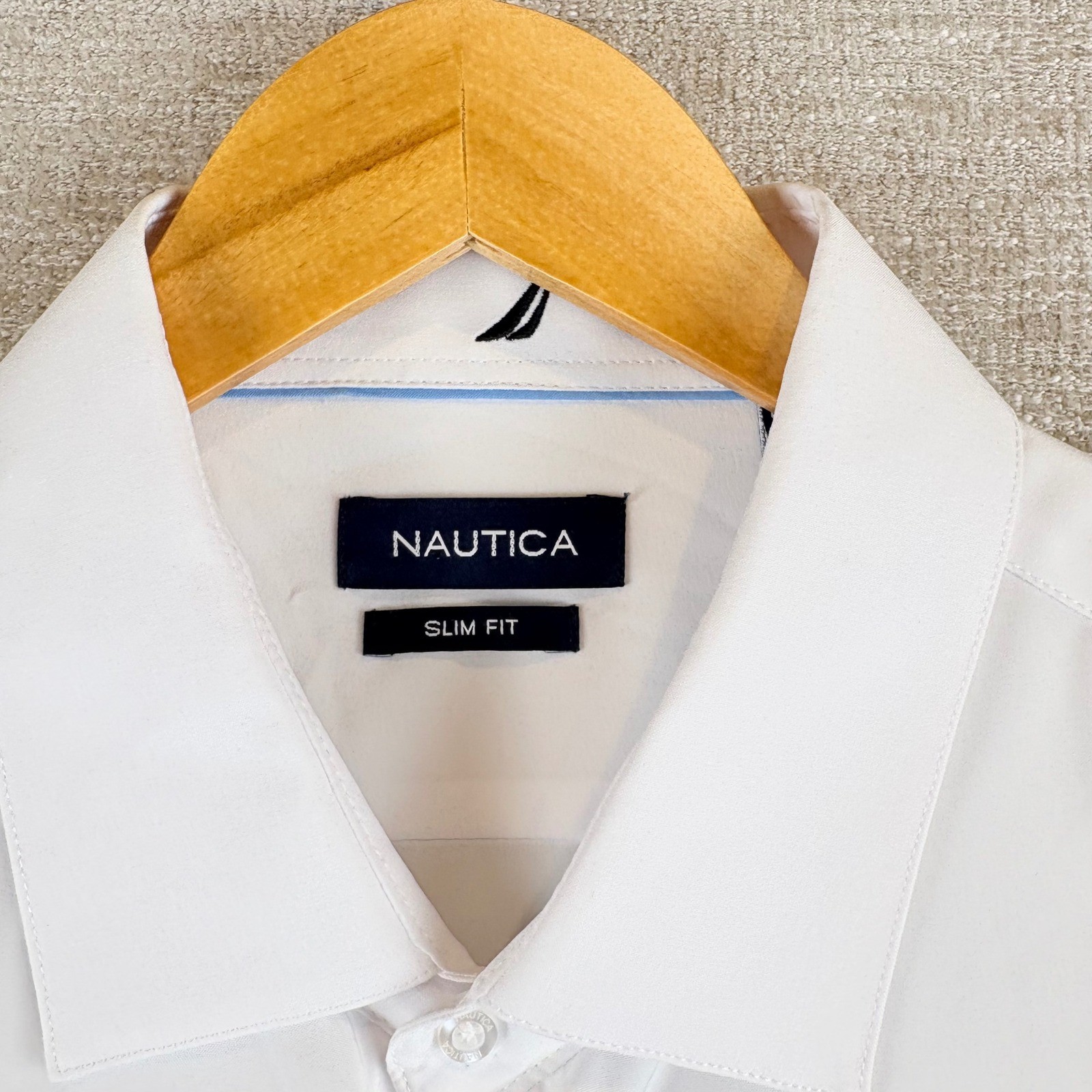 BRAND NEW Nautica Performance Super Shirt Men XL White Slim Fit Stretch NWT