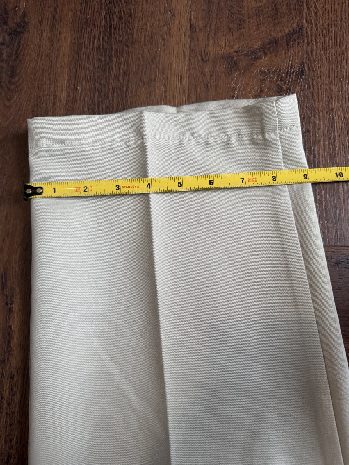 Savane Men’s 40×30 Khaki Pleated Twill Dress Pants Classic Fit