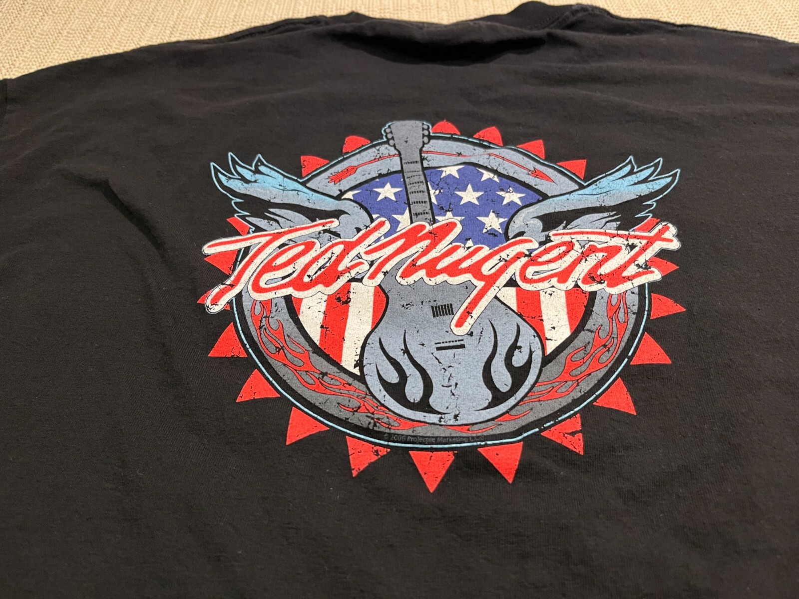 Ted Nugent T-Shirt Men L Black Winterland Classic Rock Retro VTG Y2K 90s Music