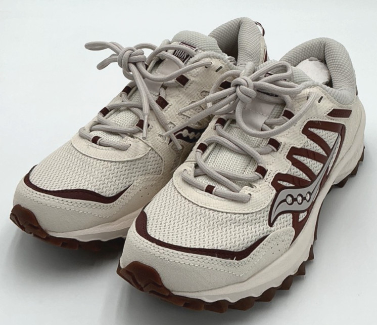 Saucony Grid Peak Men’s Size 7 Sand/Burgundy Shoes NIB