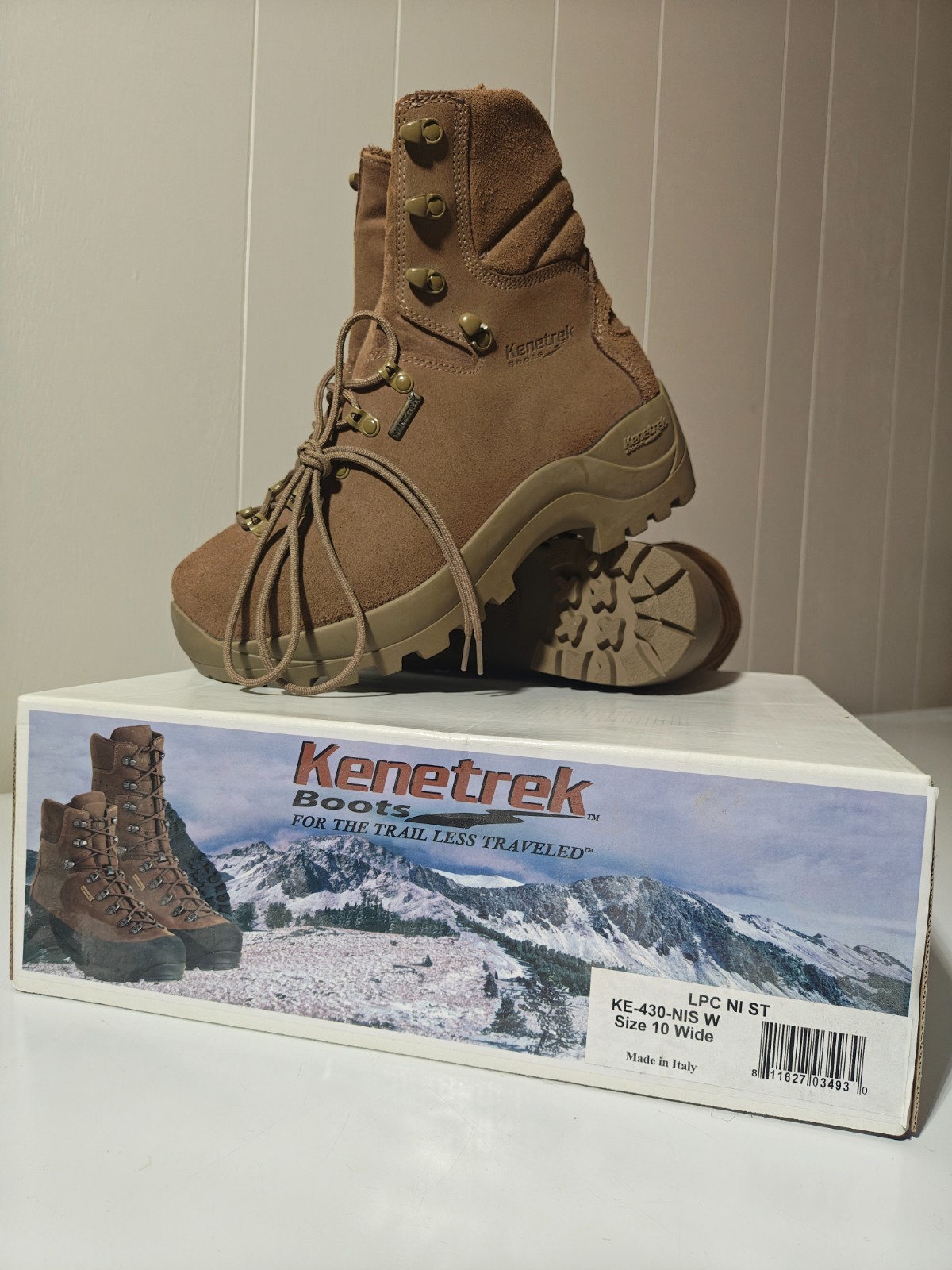 Kenetrek LCP NI ST Mens Size 10 wide Waterproof Tan Boots