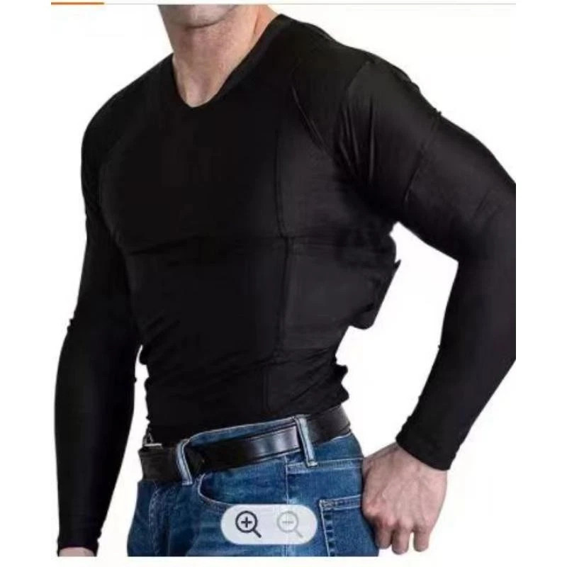 Concealment Clothes Mens Crew Neck Undercover- Concealed Holster Carry Tops