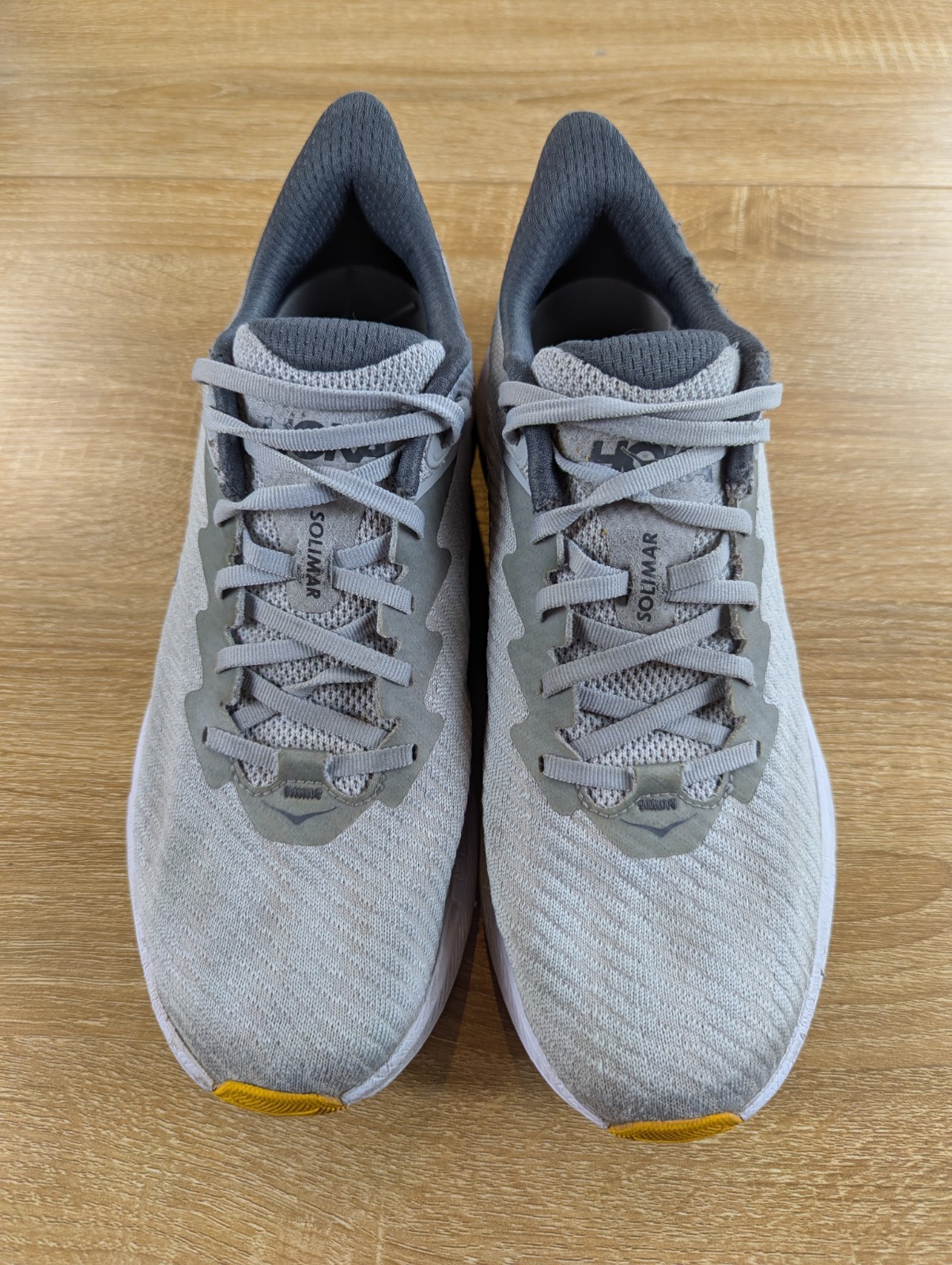 HOKA ONE ONE Solimar Men’s 9.5D Harbor Mist Gray Running Shoes 1123074 HMCS