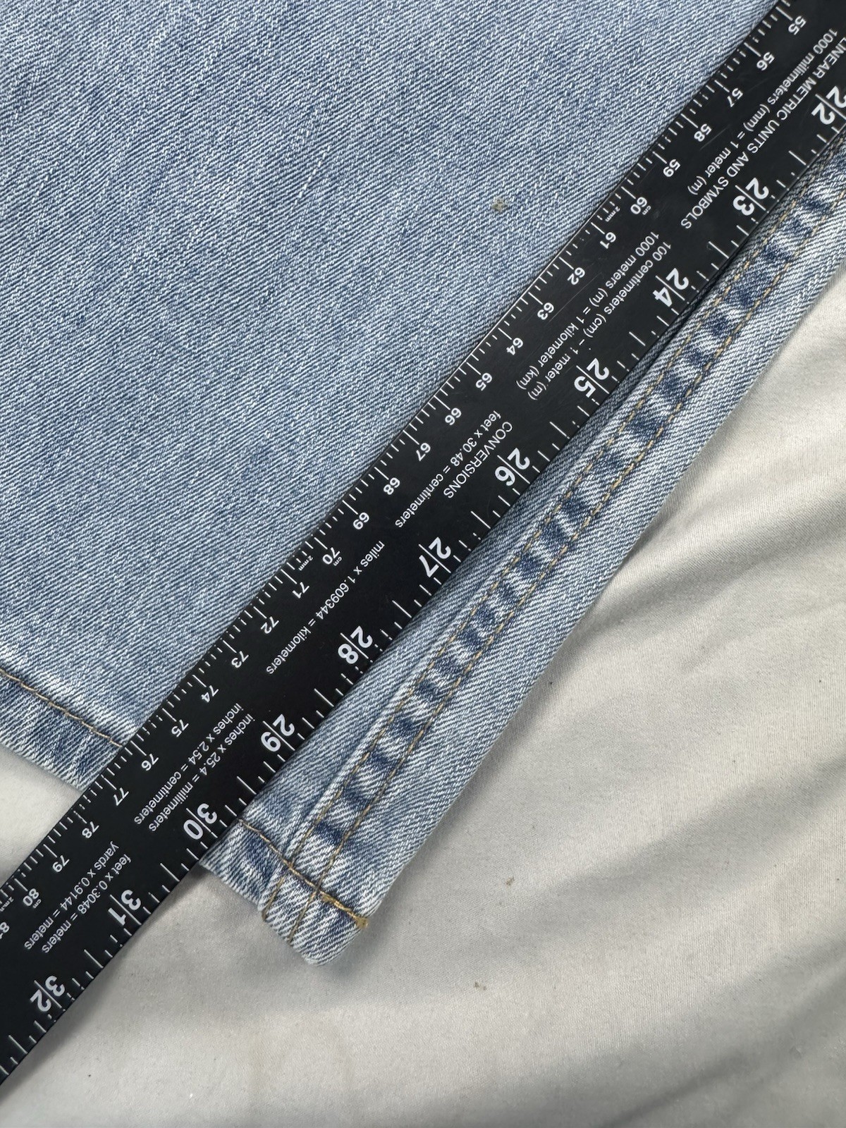 Levi’s 505 Regular Fit Jeans Men’s 40×30 Light Wash Straight Leg Denim