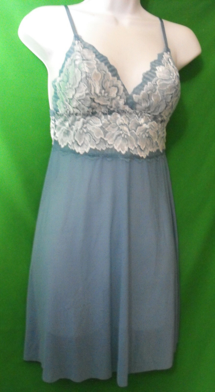 NEW HANKY PANKY 3F5781 AMBV GABRIELLA MESH LACE BODICE CHEMISE ONE SIZE S-L