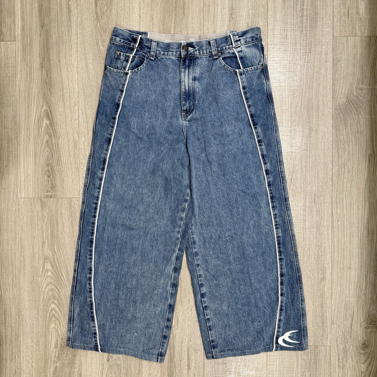 Scuffers Mowa Wide Leg High-Rise Denim Jeans Baggy 12in Openings Size 34