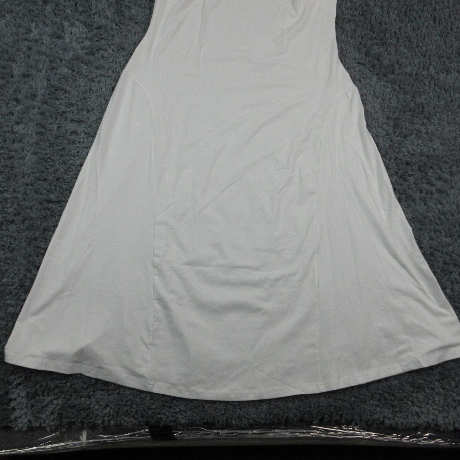 Jessica London Dress Womens 12 Petite White Tank A-Line Long Sleeveless NWT