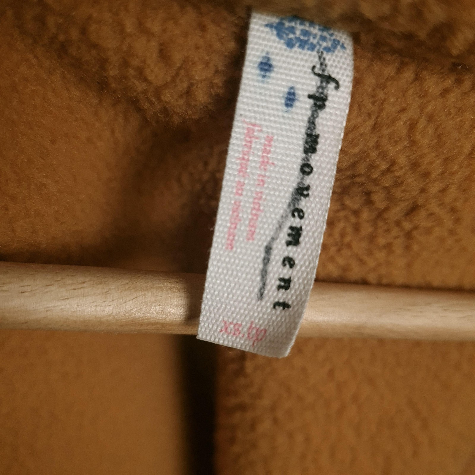 FP Movement Jacket Womens XS Brown Fleece Snap Front Zip Pockets Oversized