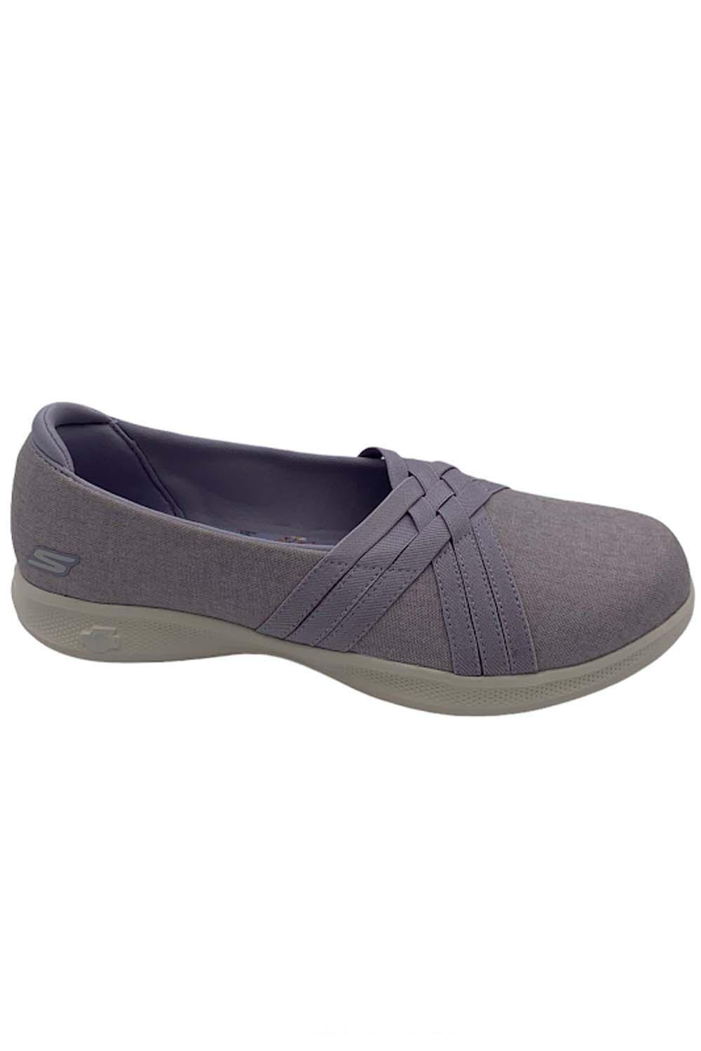 Skechers GOwalk Vegan Washable Canvas Slip-Ons Summer Love Lilac
