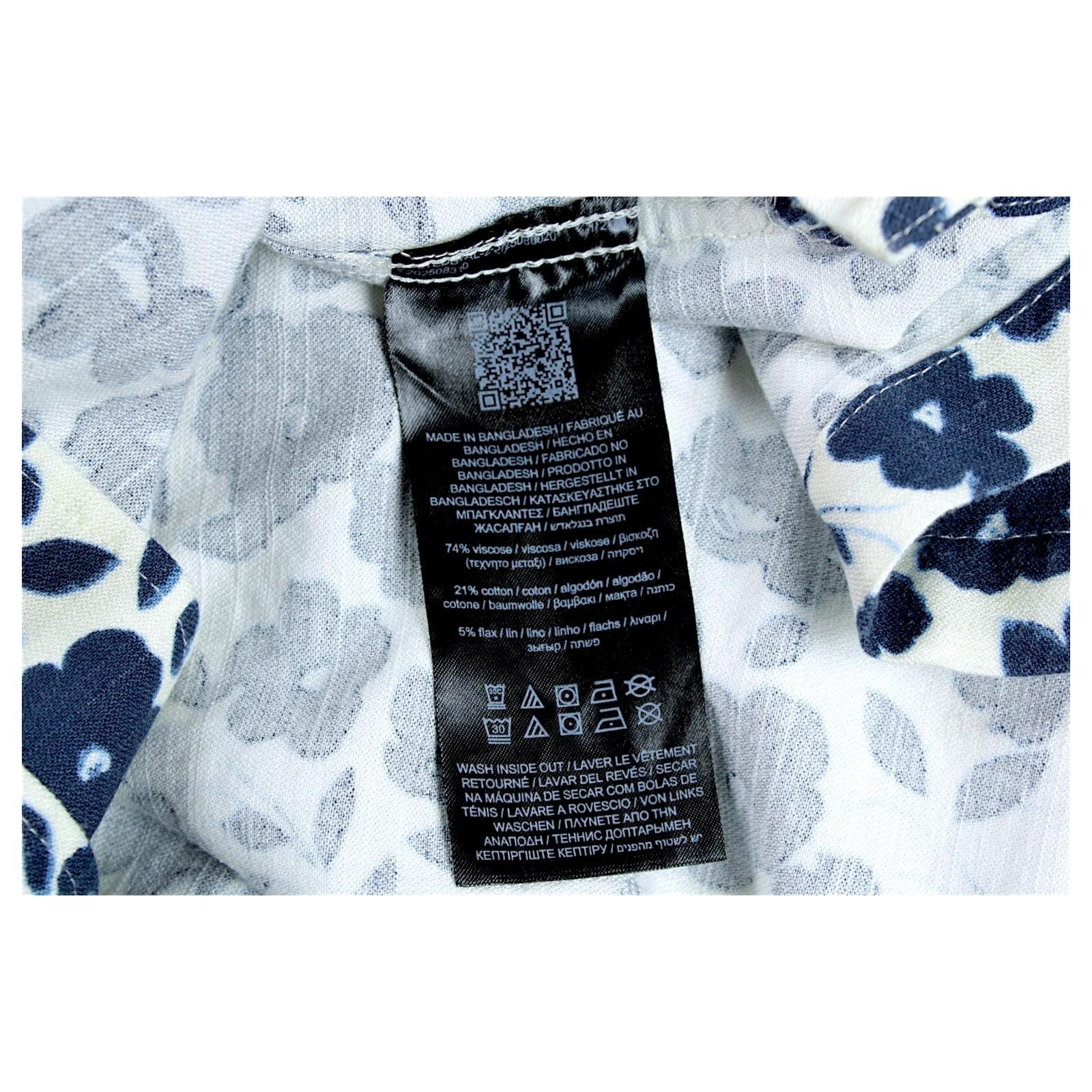 Ted Baker Camp Shirt Mens M Blue Floral Short Sleeve Button Front $150 NEW