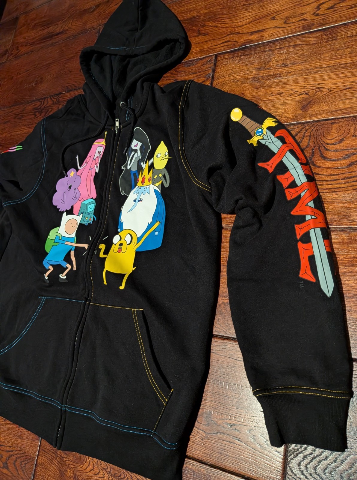 Adventure Time Cartoon Network Hot Topic Full Zip Hoodie Sweatshirt Men’s XL