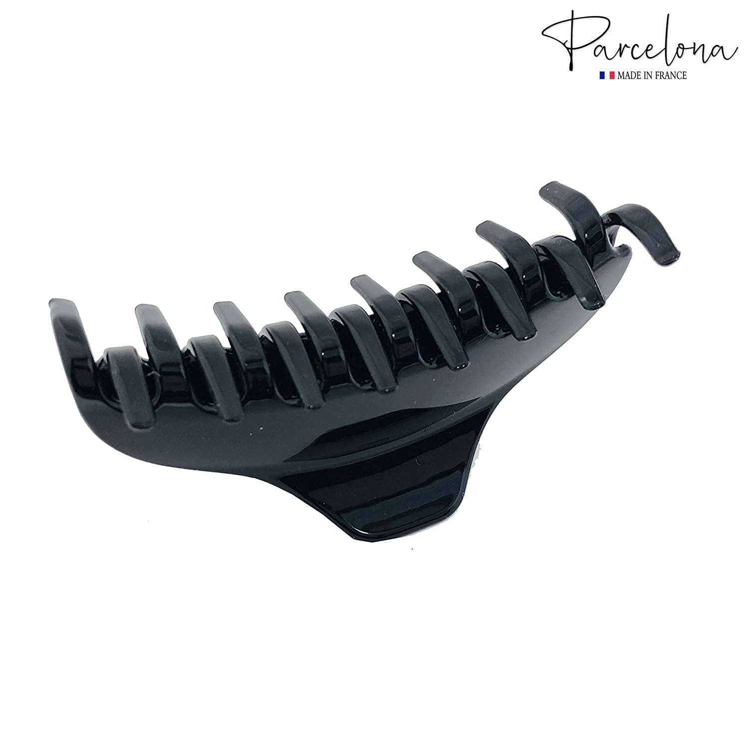Parcelona French Boss Thin 3 1/2″ Medium Celluloid Jaw Hair Claw for Women