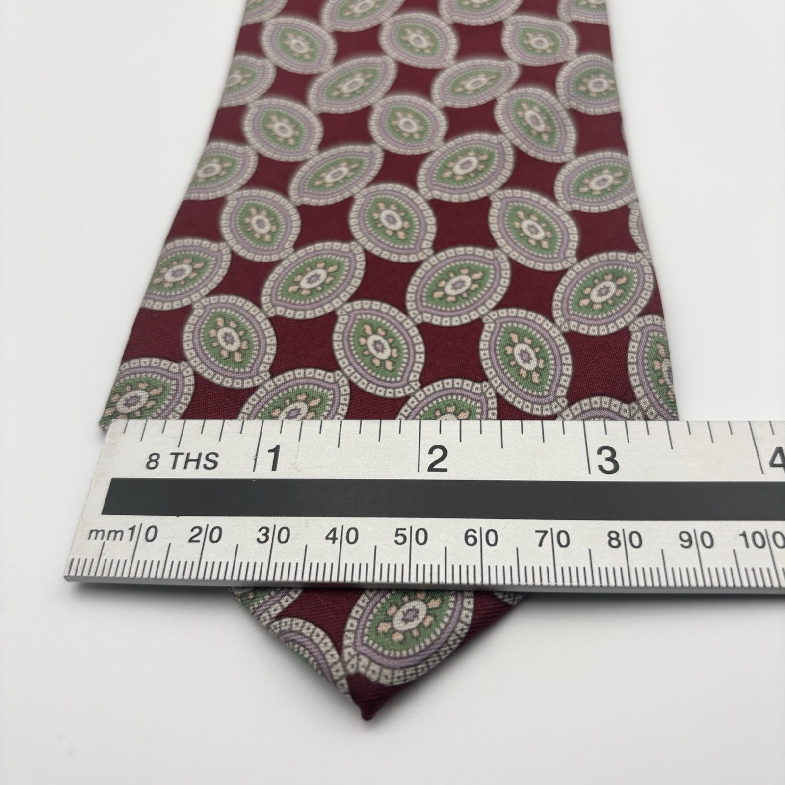 Vintage 80s 90s Gitman Bros Nordstrom Tie Burgundy Silk Blend Mogador 59 x 3.5in