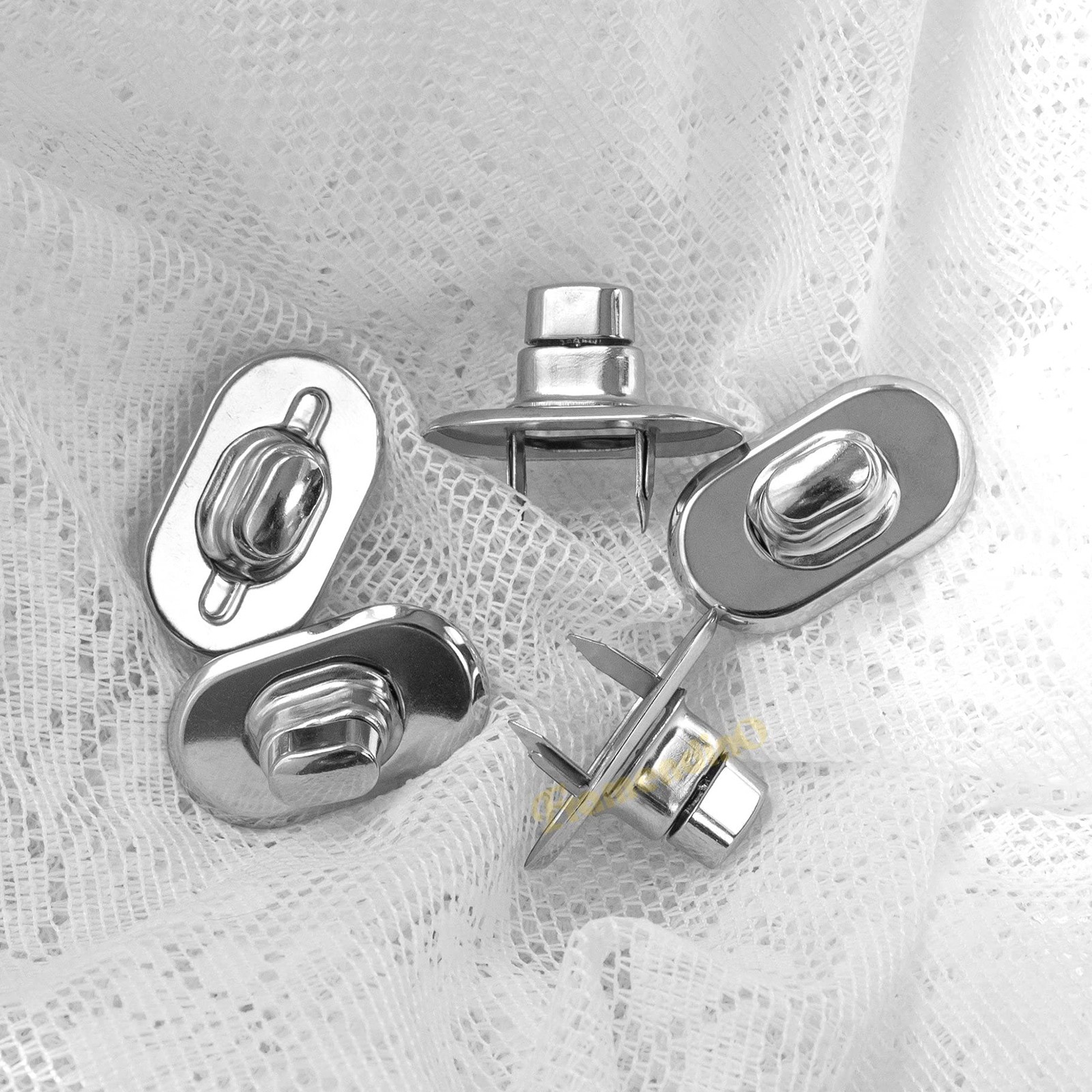 12 Pack Turn Lock Clasp Meal Bag Purse Closure Twist Lock Fasteners for Handbag