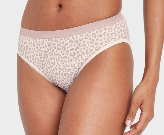 6Pk: Women’s High Cut Briefs SMALL Auden Cream/Pink/Leopard Print NWT 6086 R3P7