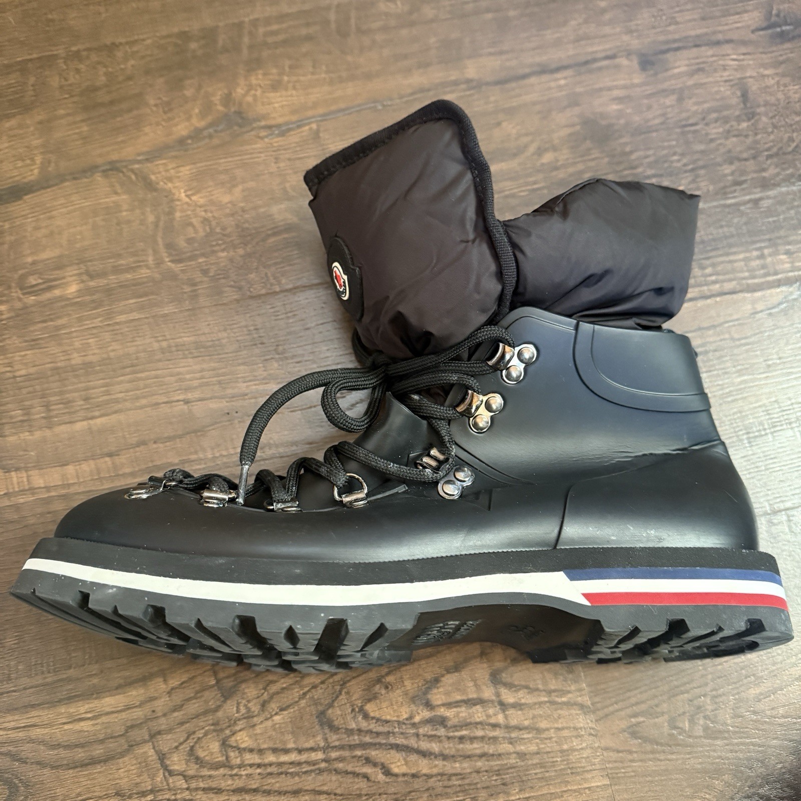 Moncler Inaya Scarpa Rain Rubber Hiking Lace Up Removable Insole Size EU39 W8
