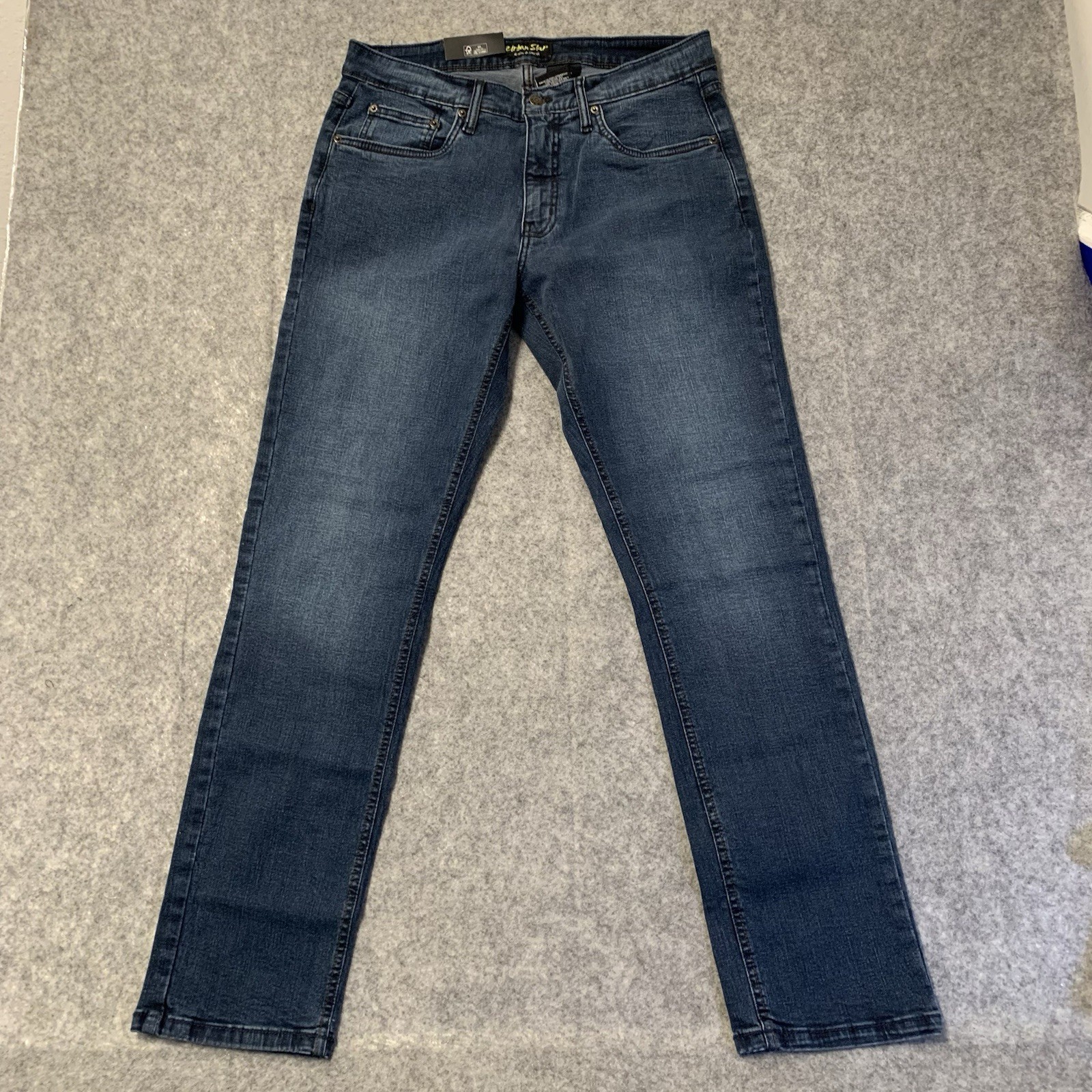 Urban Star Jeans Mens Blue Straight Stretch Various Sizes NEW