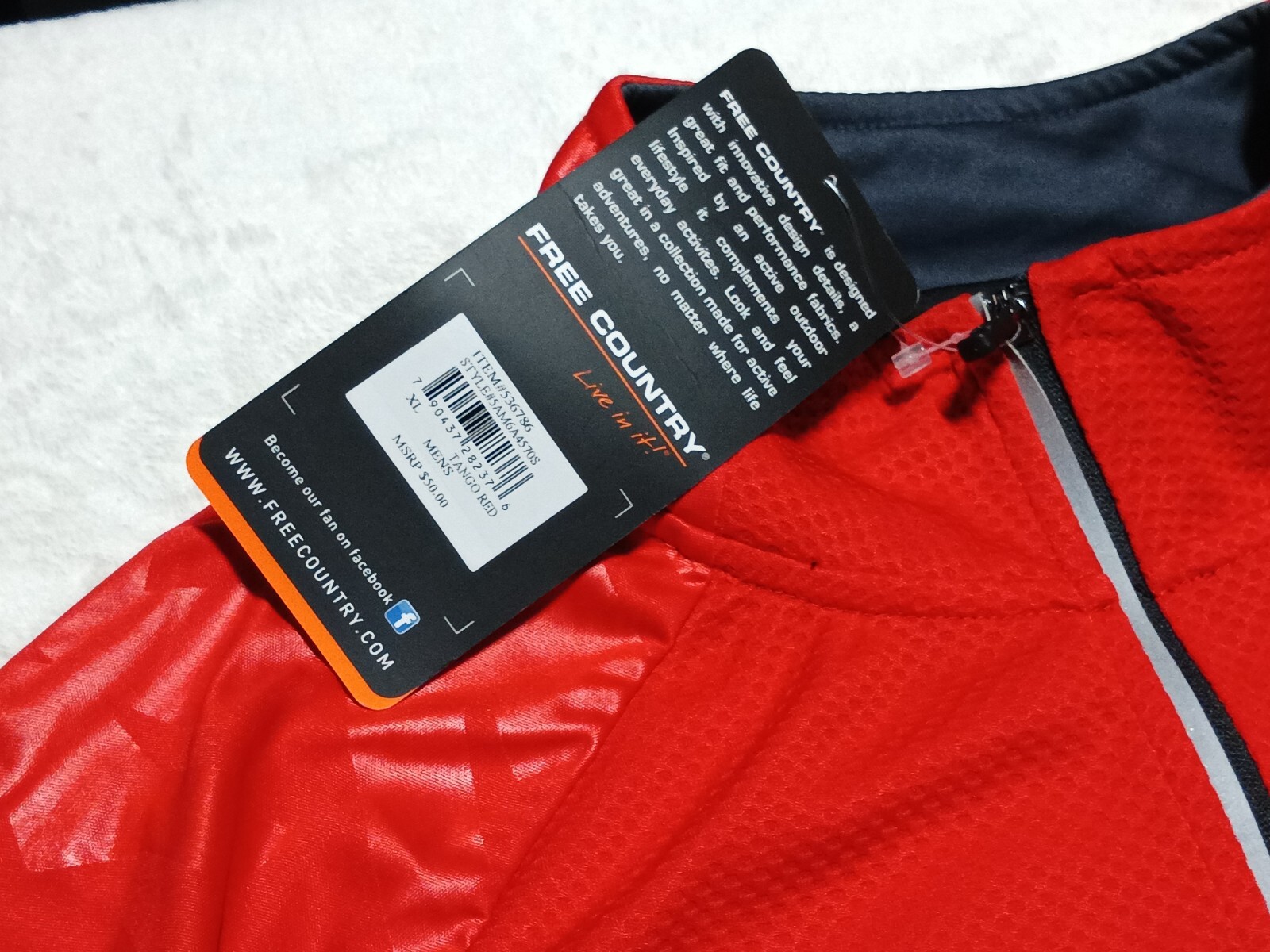 Free Country Men’s XL 1/4 Zip Pullover Long Sleeve Cycling Gym Athletic Shirt