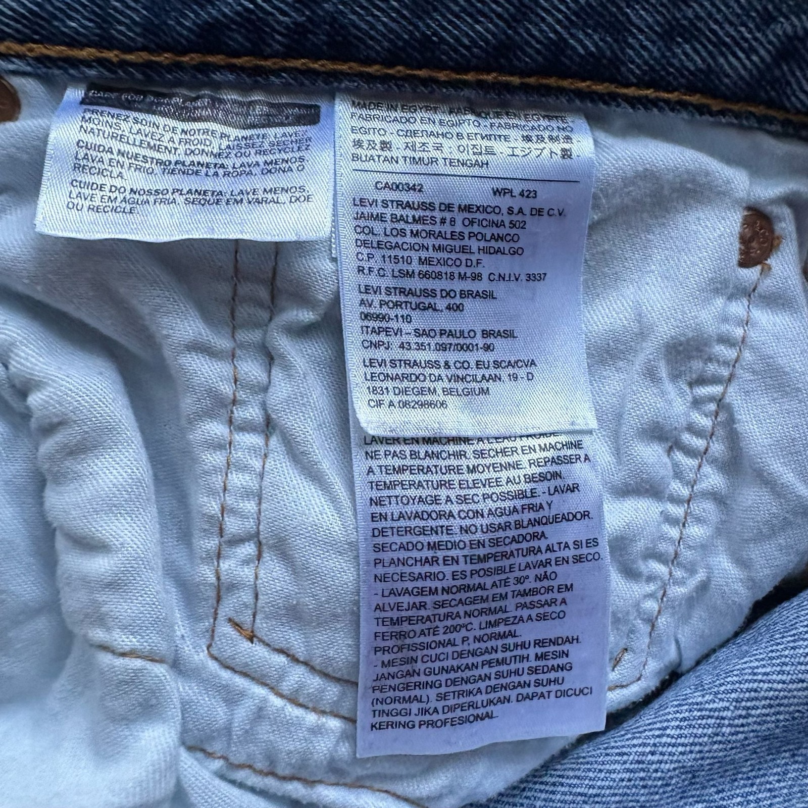 Samaria Leah Upcycled Levi’s 501 Button-Fly Straight Leg Jeans