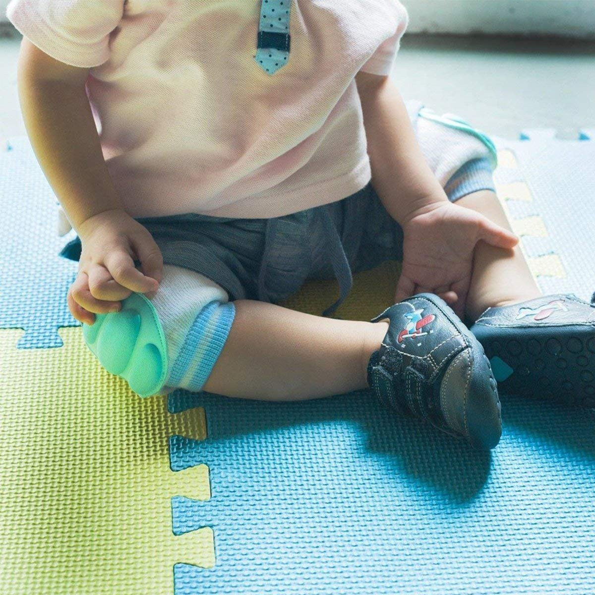 3 Pairs Baby Knee Pads for Crawling – Adjustable Breathable Waterproof Safety Pr