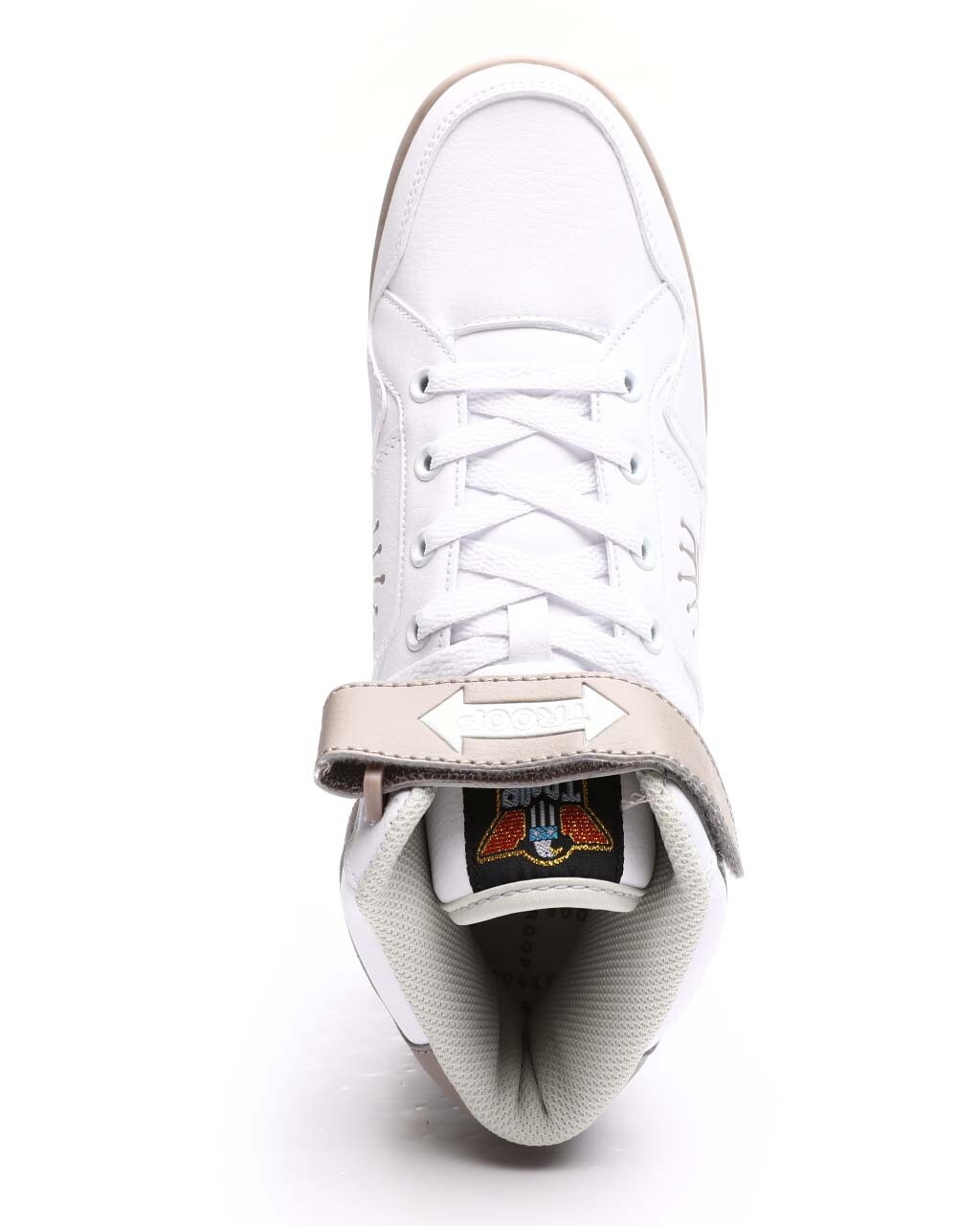 NEW TROOP DESTROYER 20 MID STRAP LIMITED EDITION OLD SCHOOL WHITE TAN SNEAKERS