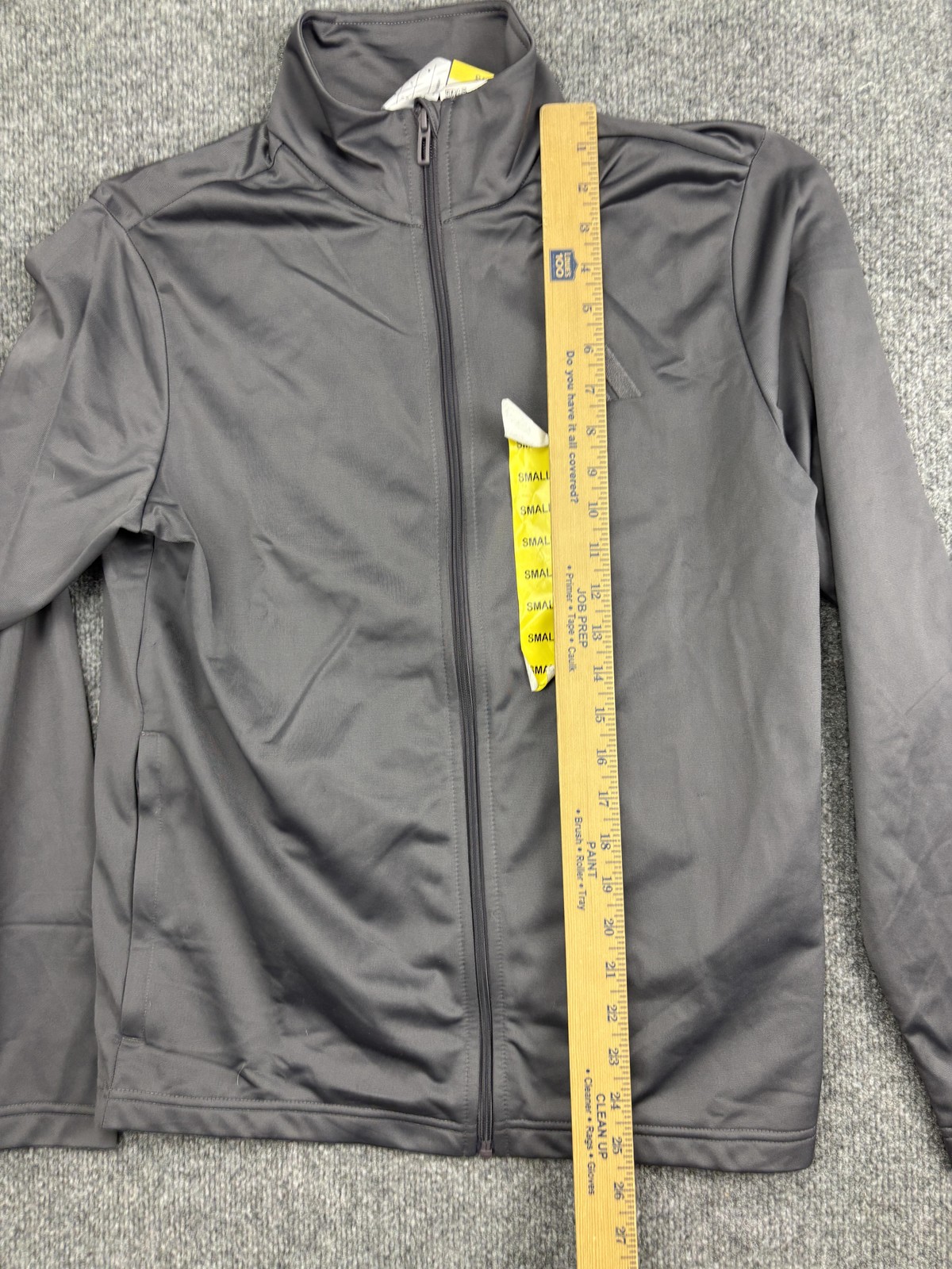 Adidas Jacket Mens Small Gray Tricot Full Zip Track Lightweight Athletic KD3631