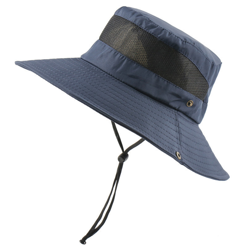 Men Wide Brim Sun Hat UV Protection Bucket Cap Hiking Camping Fishing Safari USA