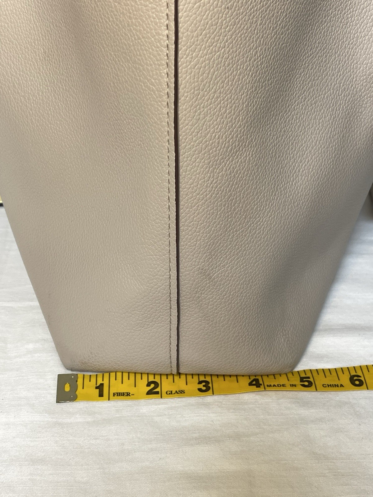 Anne Klein Taupe Vegan Pebbled Texture Tote with Lion and Tassel Charms