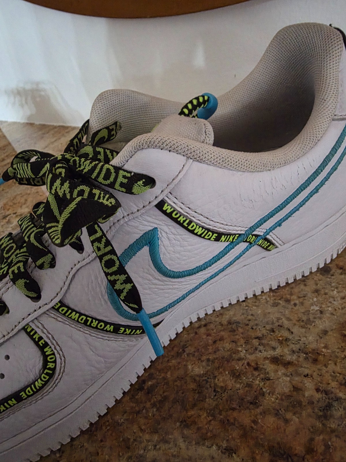Nike Air Force 1 Premium Worldwide Blue Fury CK7213-100 USED BUT AMAZING SIZE 10