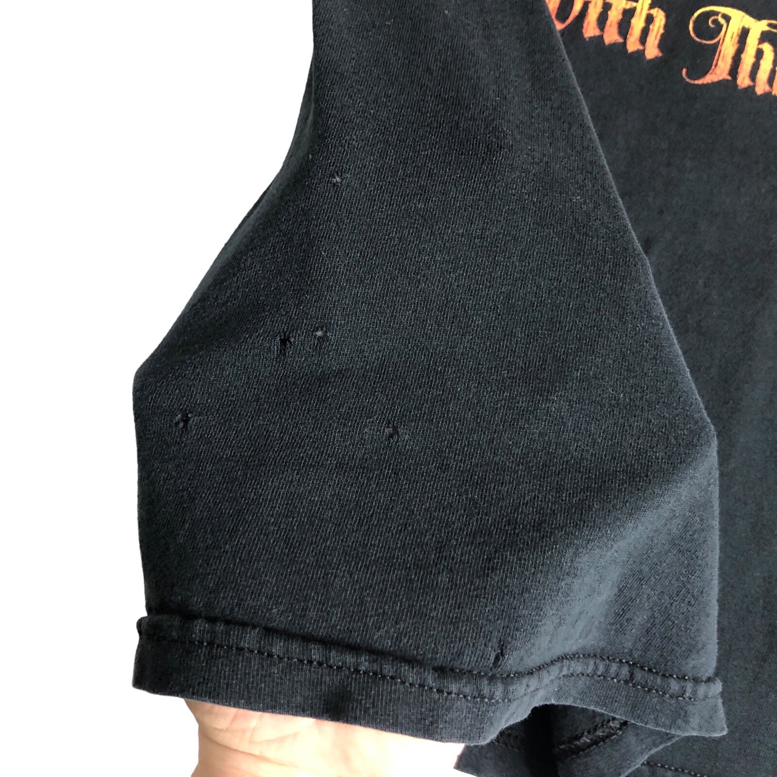 Ripleys Motorcycle Rally Shirt Men M Black Flame Skeleton Biker Y2K Grunge Retro