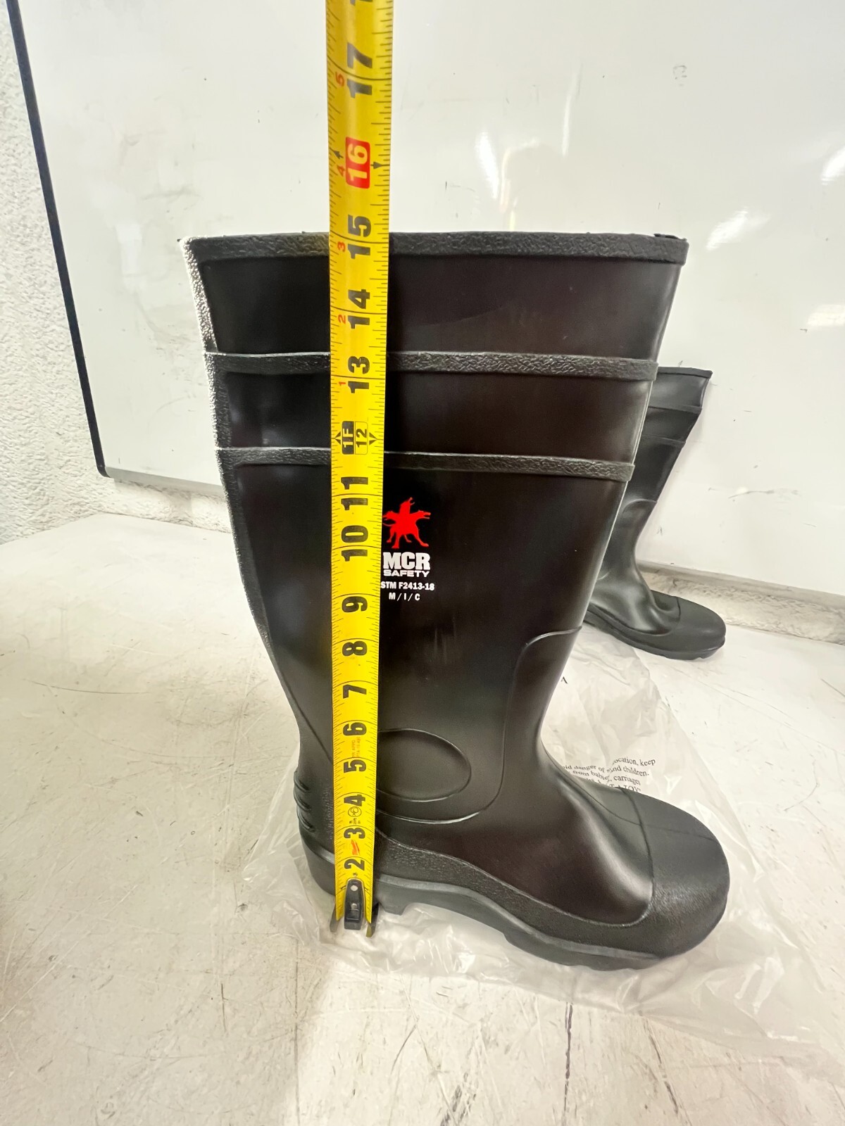 MCR Safety Black PVC Steel Toe Waterproof Rain Boots SIZE 9 – PBS009