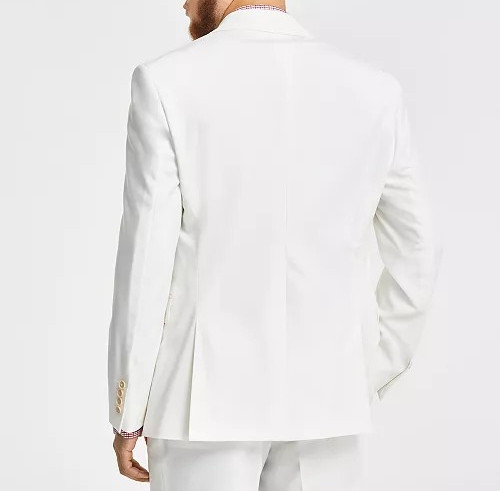 Tayion Collection Men’s Classic-Fit Linen Suit Jacket – White MSRP $360