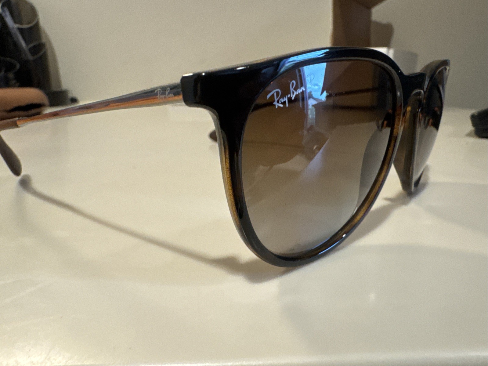 Ray-Ban RB4171 ERIKA 710/T5 Tortoise Polarized Gradient 54mm Sunglasses #M67