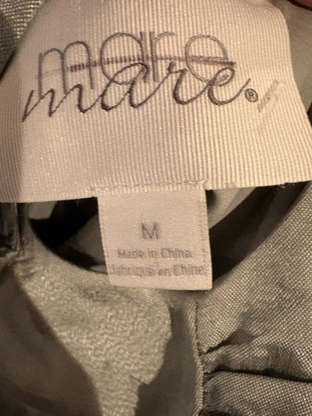 Mare Mare x Anthropologie Shirred Swing Tank Top in Silver Sage