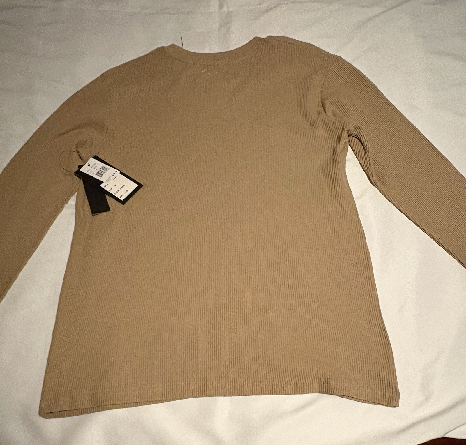 Men’s Medium Brooklyn New York Naturel Long Sleeve Shirt