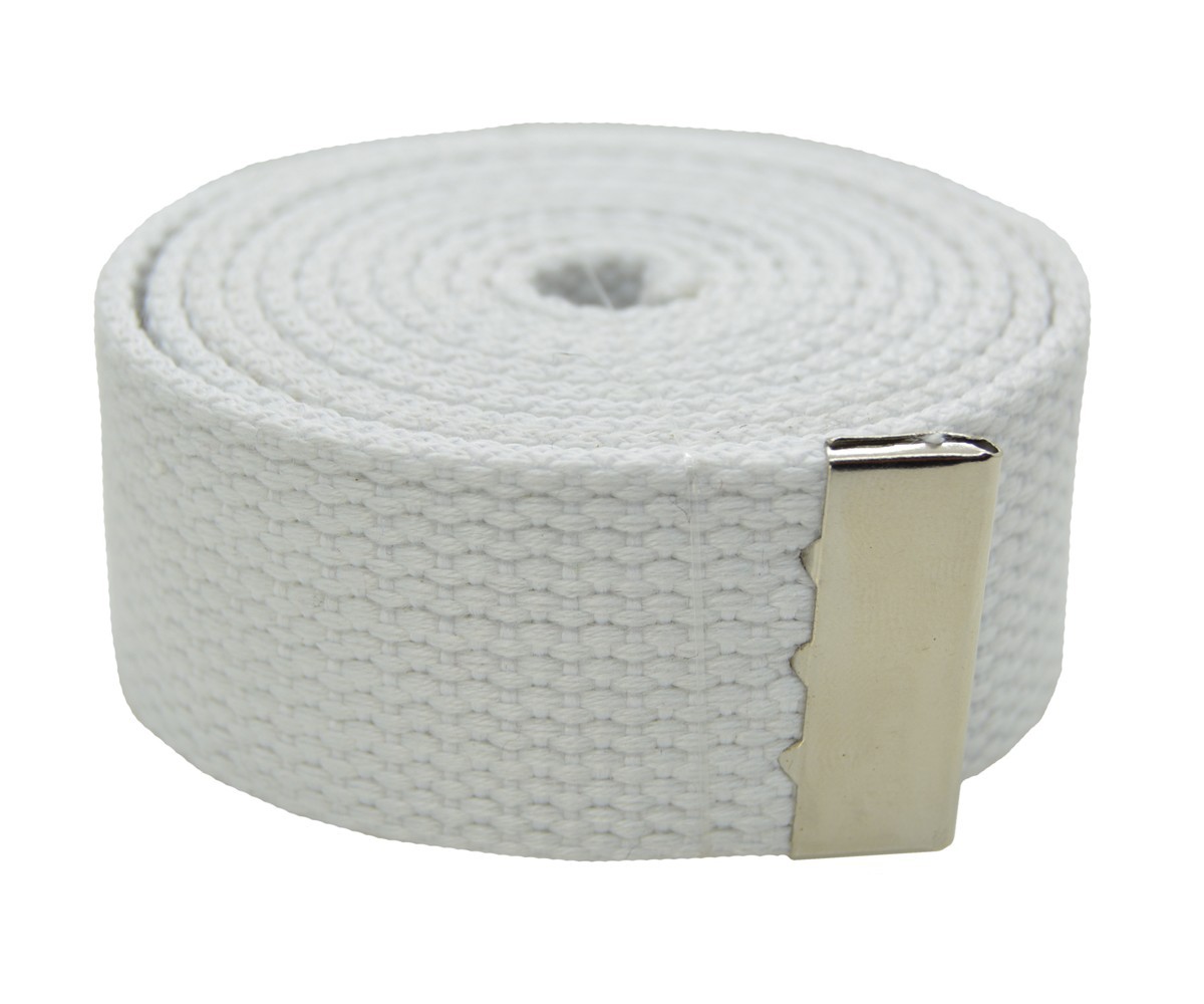 60″ Initial Canvas Web Military Belt & Buckle Black,White,Gray,Beige