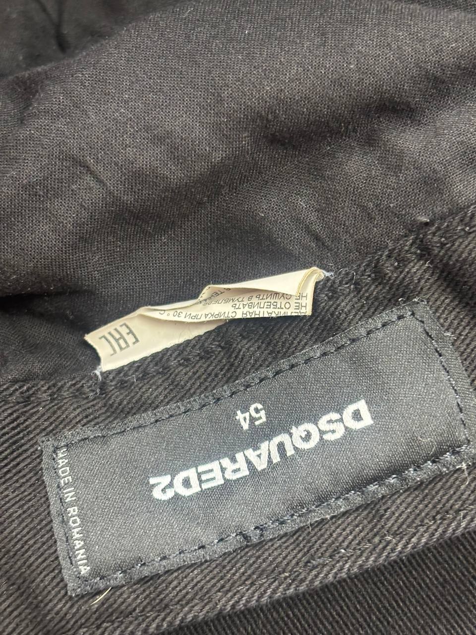 DSQUARED2 Black Denim Jeans Size 54 Made in Romania Straight Slim Authentic