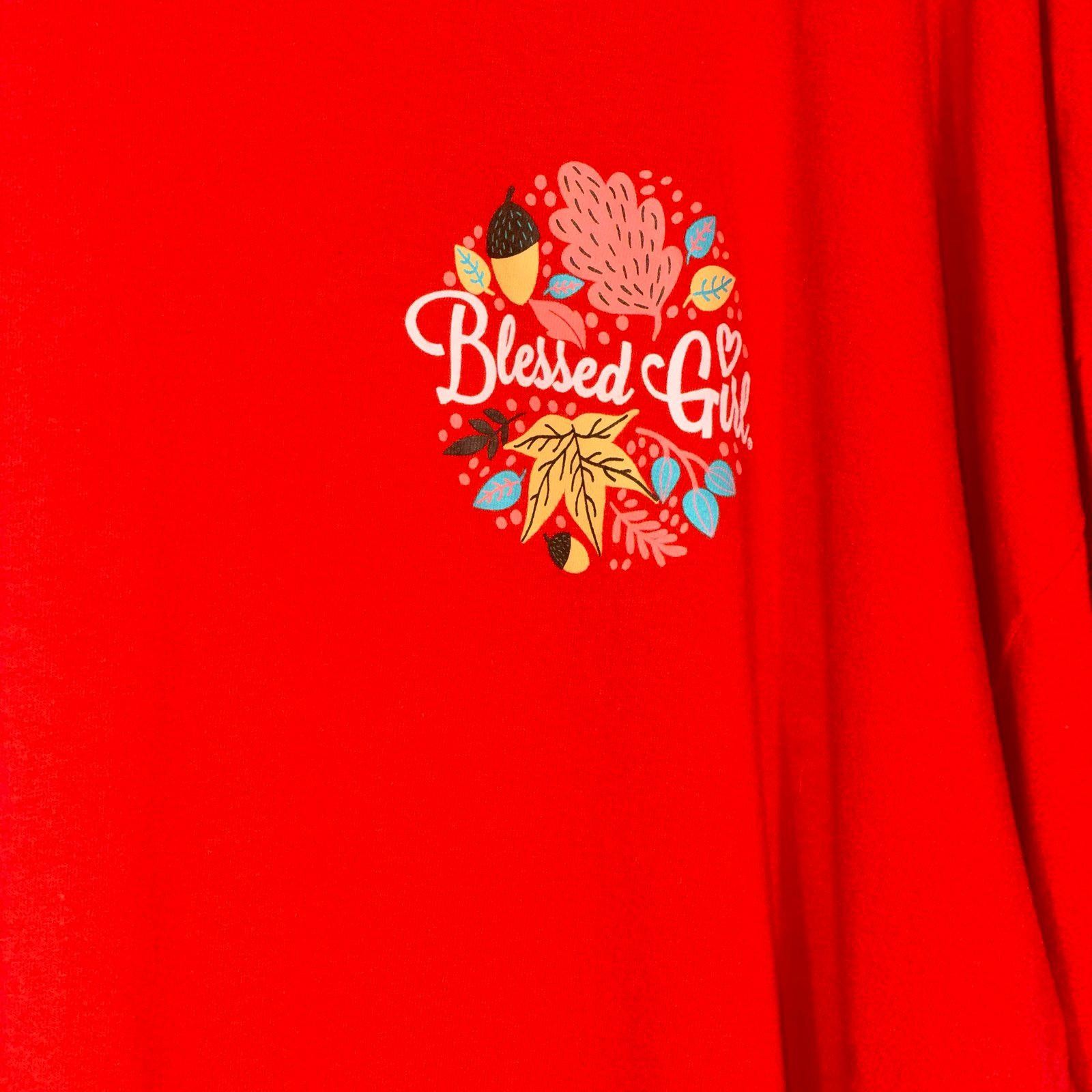 Blessed Girl Long Sleeve T-Shirt Feeling Thankful Design 3X