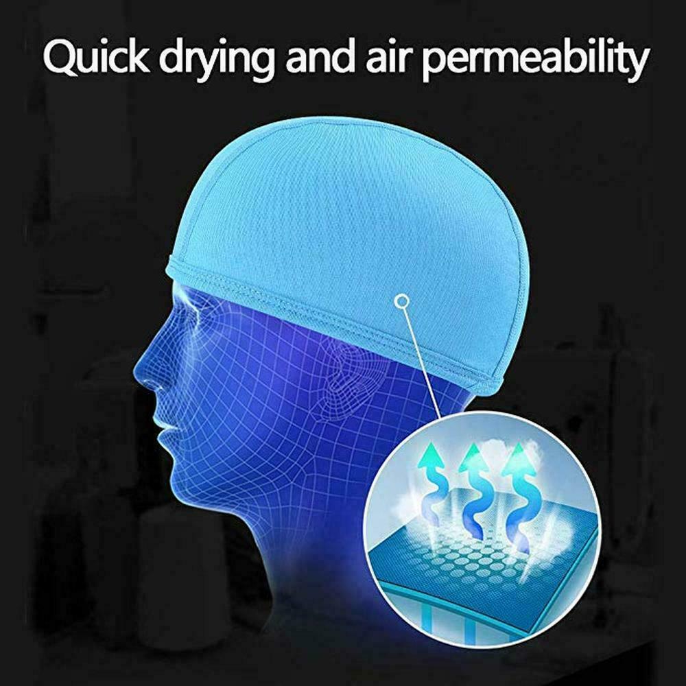 Thin Cooling Bald Dome Skull Cap Moisture Sweat Wicking Helmet Liner Beanie Hat