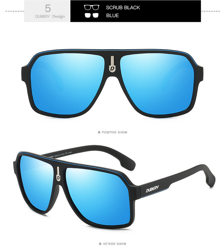 DUBERY Sport Polarized Sunglasses For Men Women Oversize Driving Fishing Glasses