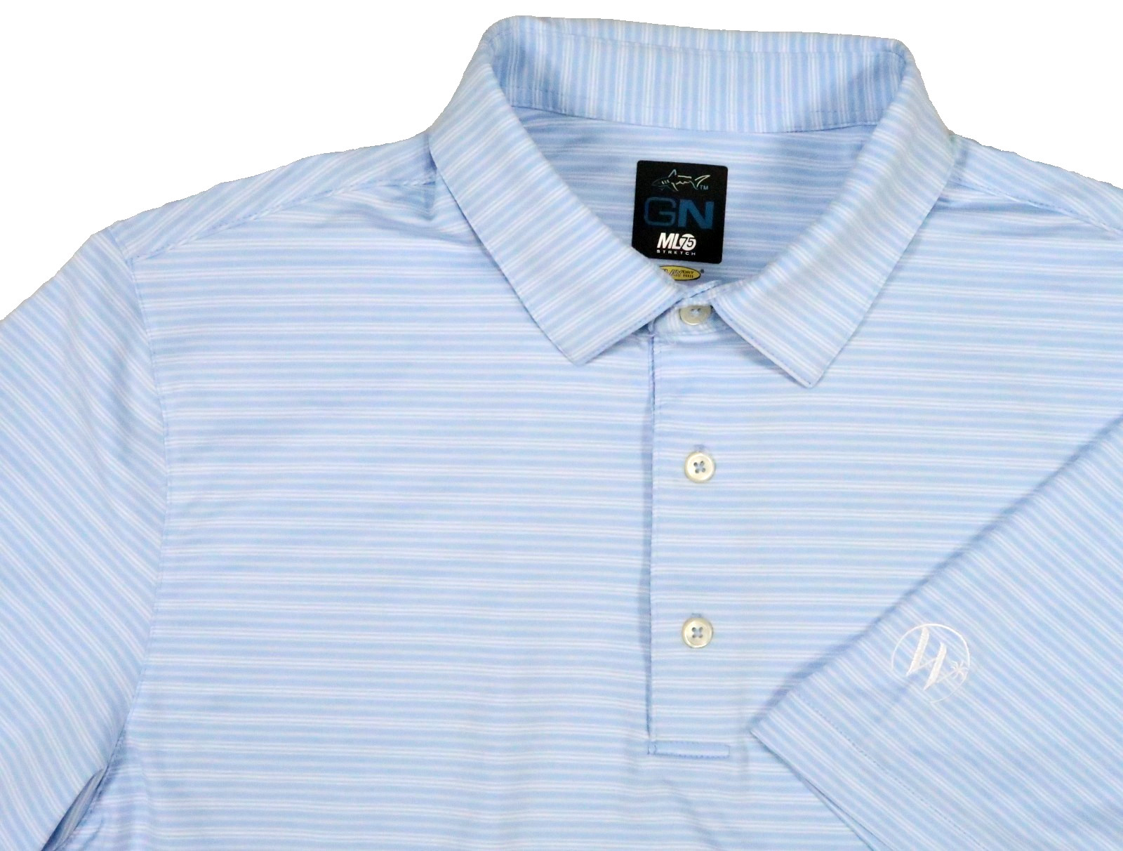 GN GREG NORMAN ML75 GOLF WOODFIELD BOCA RATON COUNTRY CLUB SMALL PERF POLO SHIRT